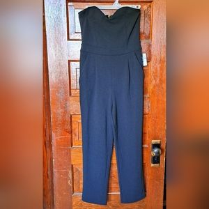 Express Black Strapless Jumpsuit